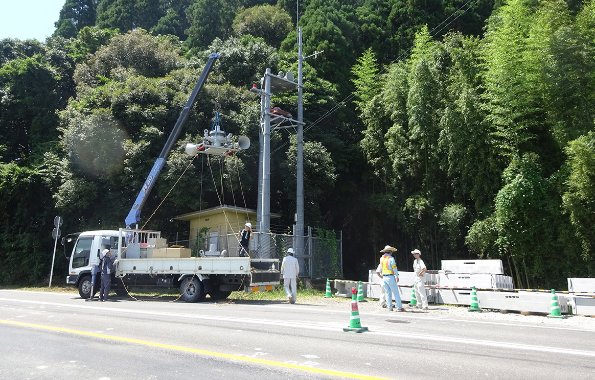 ダム放流警報設備